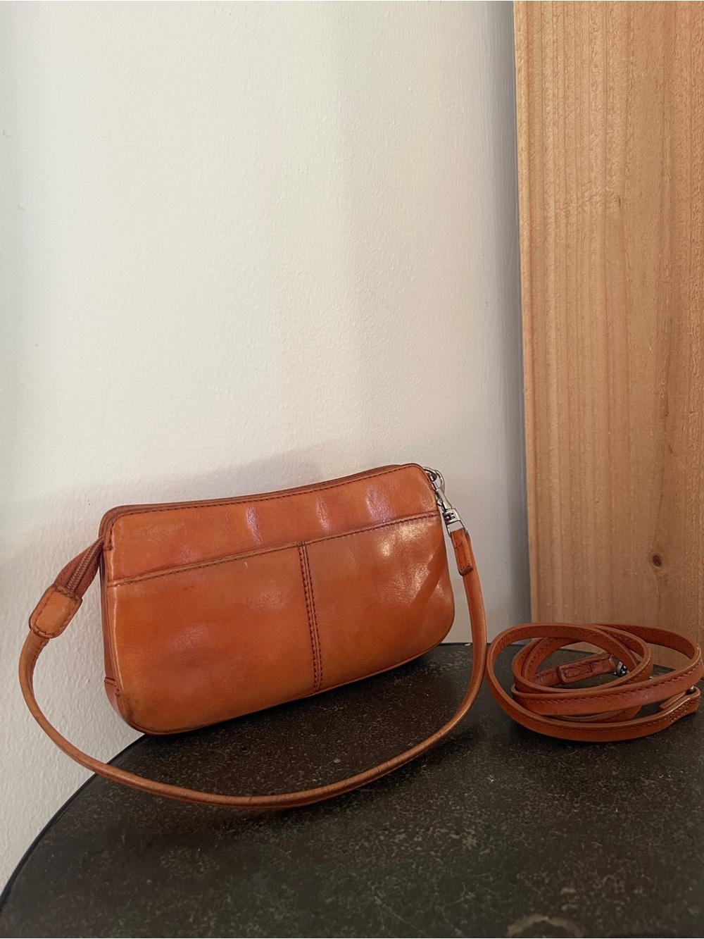 Vintage Hobo International Small Leather Shoulder Bag